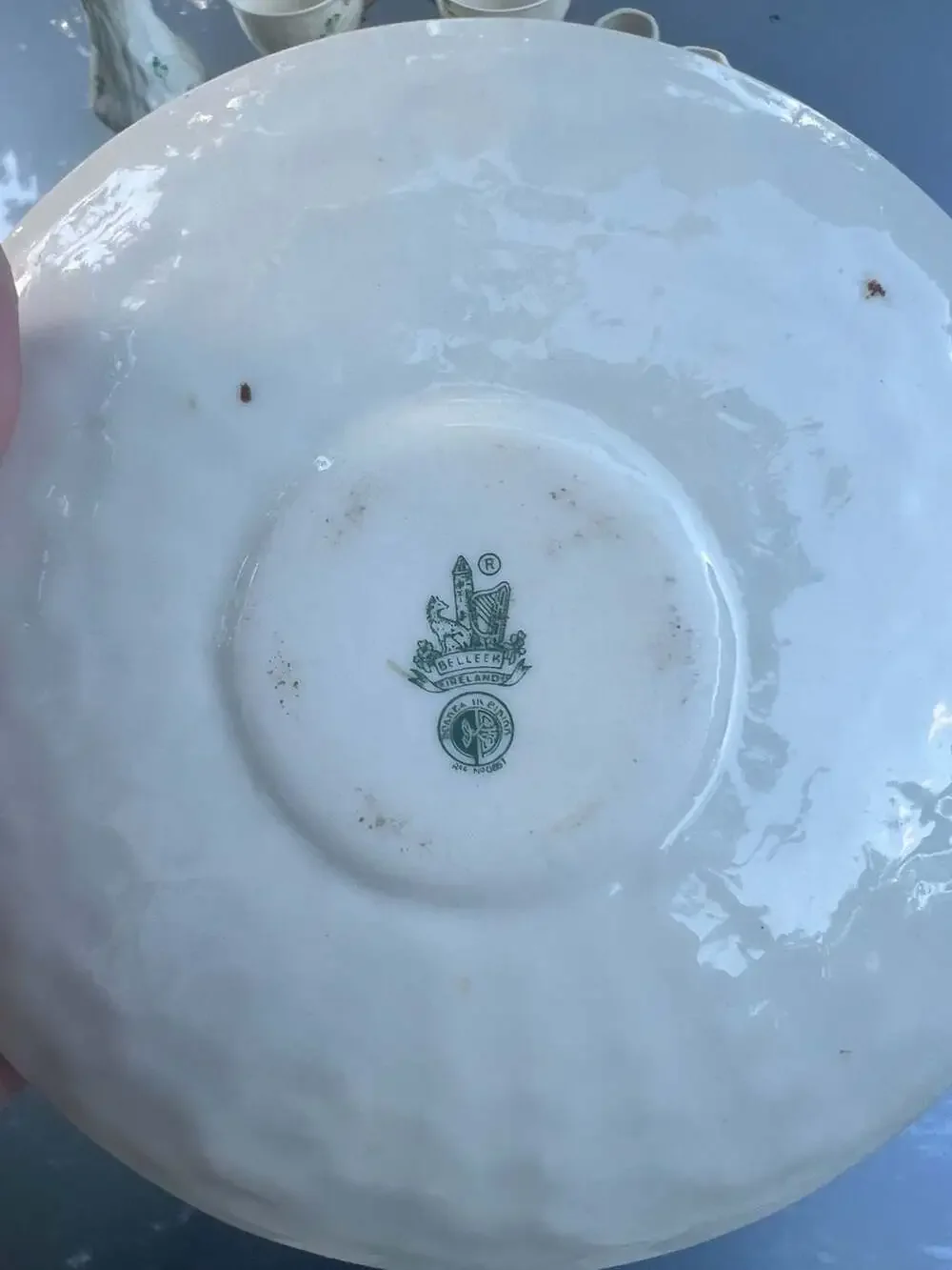 Belleek Ireland Shamrock Basketweave Porcelain Collection